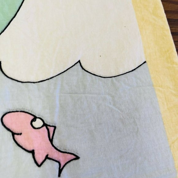 vintage Boynton cat nursery wall hanging quilted handmade kids kitty Meow - Picture 4 of 12